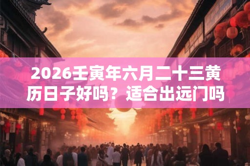 2026壬寅年六月二十三黄历日子好吗?适合出远门吗? 2026壬寅年六月二十三黄历日子好吗?适合出远门吗?