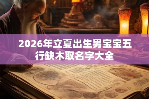 2026年立夏出生男宝宝五行缺木取名字大全 2026年立夏出生男宝宝五行缺木取名字大全