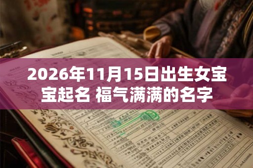 2026年11月15日出生女宝宝起名 福气满满的名字