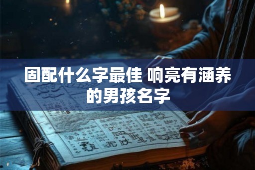 固配什么字最佳 响亮有涵养的男孩名字