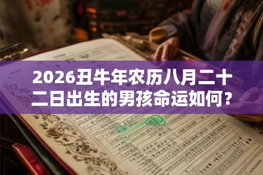 2026丑牛年农历八月二十二日出生的男孩命运如何？
