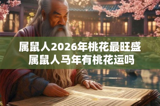 属鼠人2026年桃花最旺盛 属鼠人马年有桃花运吗