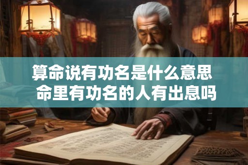 算命说有功名是什么意思  命里有功名的人有出息吗