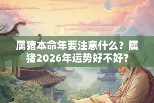 属猪本命年要注意什么？属猪2026年运势好不好？