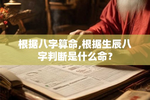 根据八字算命,根据生辰八字判断是什么命？