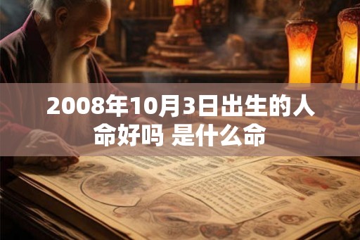 2008年10月3日出生的人命好吗 是什么命
