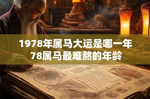1978年属马大运是哪一年 78属马最难熬的年龄 1978年属马大运是哪一年 78属马最难熬的年龄