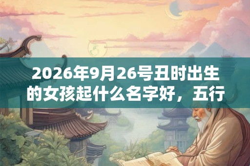 2026年9月26号丑时出生的女孩起什么名字好，五行属什么