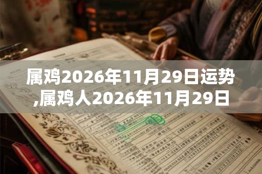 属鸡2026年11月29日运势,属鸡人2026年11月29日财运,生肖鸡2026年11月29日运势