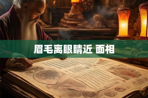 眉毛离眼睛近 面相