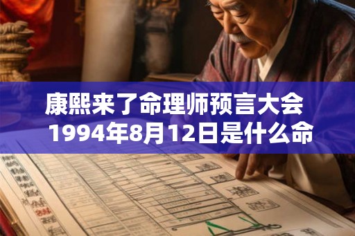 康熙来了命理师预言大会  1994年8月12日是什么命