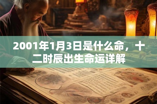 2001年1月3日是什么命，十二时辰出生命运详解