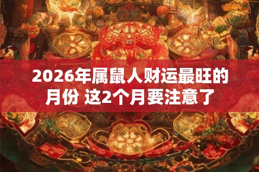 2026年属鼠人财运最旺的月份 这2个月要注意了