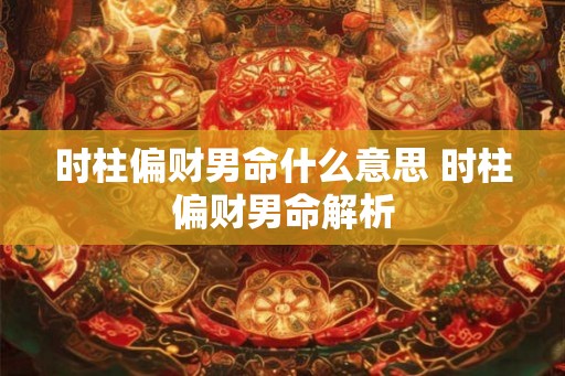 时柱偏财男命什么意思 时柱偏财男命解析