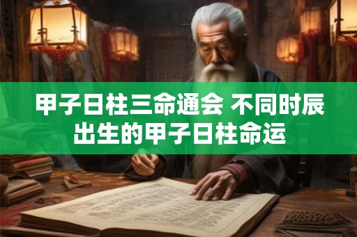 甲子日柱三命通会 不同时辰出生的甲子日柱命运