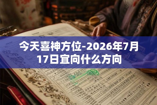 今天喜神方位-2026年7月17日宜向什么方向