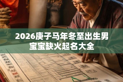 2026庚子马年冬至出生男宝宝缺火起名大全