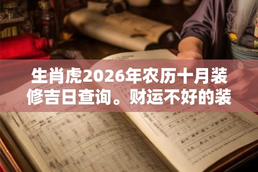 生肖虎2026年农历十月装修吉日查询。财运不好的装修是怎么样的？