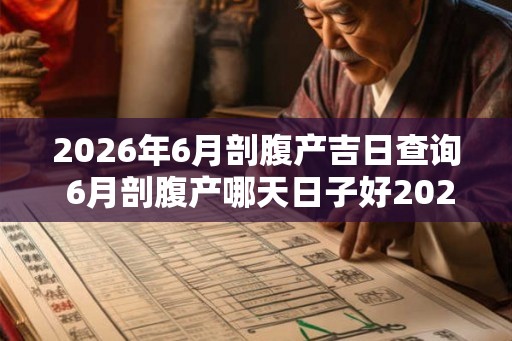 2026年6月剖腹产吉日查询 6月剖腹产哪天日子好2026