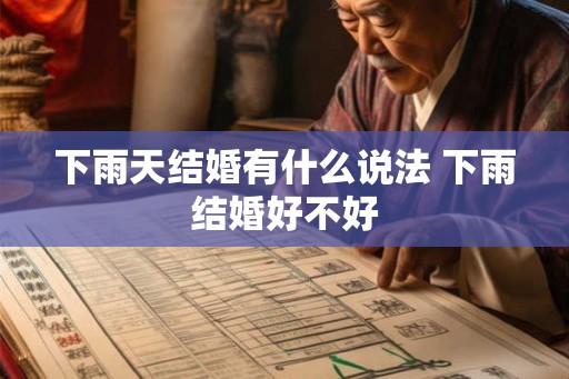 下雨天结婚有什么说法 下雨结婚好不好