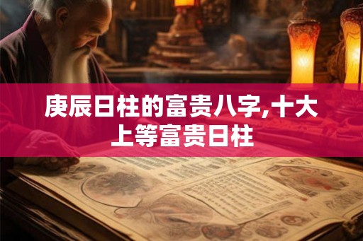 庚辰日柱的富贵八字,十大上等富贵日柱