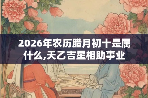 2026年农历腊月初十是属什么,天乙吉星相助事业 2026年农历腊月初十是属什么,天乙吉星相助事业
