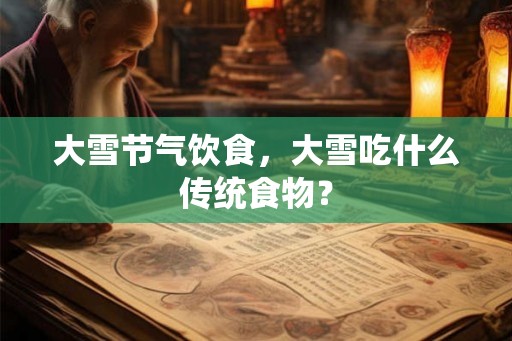 大雪节气饮食,大雪吃什么传统食物? 大雪节气饮食,大雪吃什么传统食物?