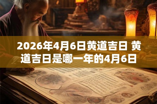 2026年4月6日黄道吉日 黄道吉日是哪一年的4月6日