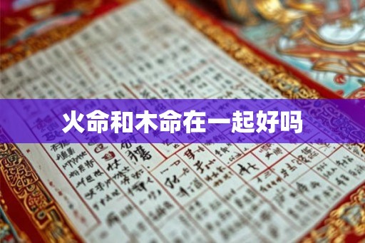 火命和木命在一起好吗