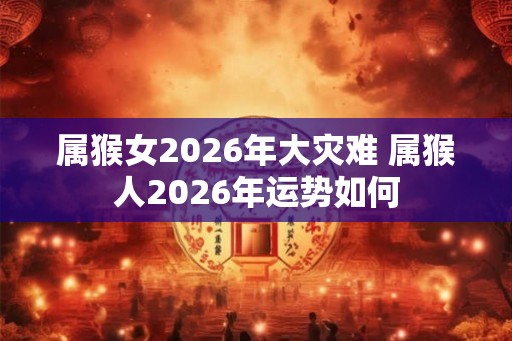 属猴女2026年大灾难 属猴人2026年运势如何