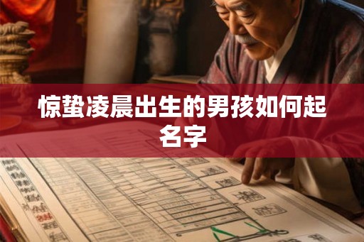 惊蛰凌晨出生的男孩如何起名字 惊蛰凌晨出生的男孩如何起名字