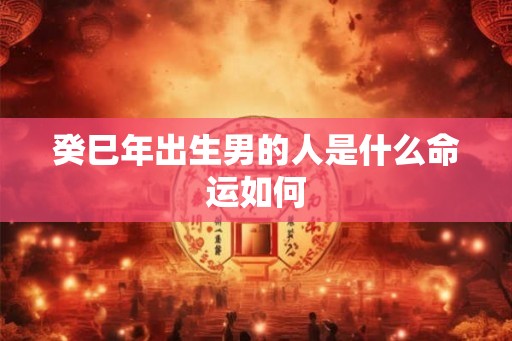 癸巳年出生男的人是什么命运如何
