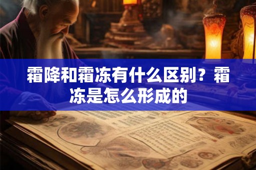霜降和霜冻有什么区别？霜冻是怎么形成的