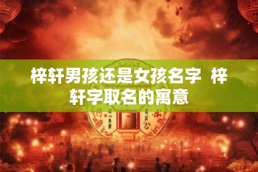 梓轩男孩还是女孩名字  梓轩字取名的寓意