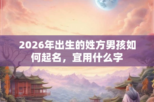 2026年出生的姓方男孩如何起名，宜用什么字