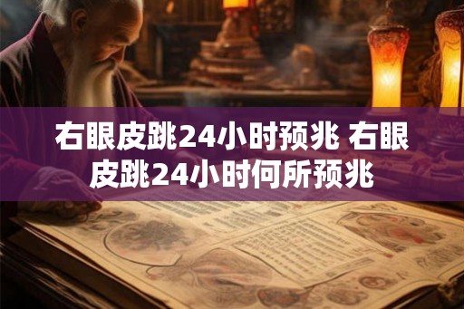 右眼皮跳24小时预兆 右眼皮跳24小时何所预兆