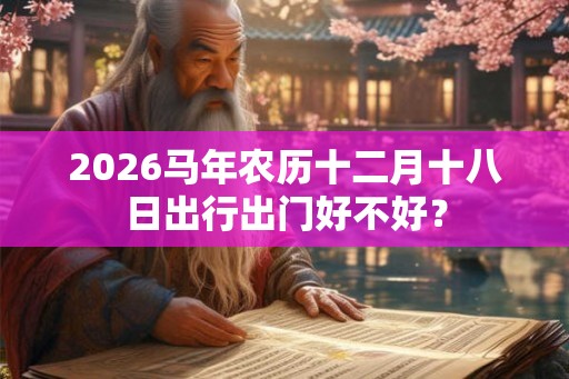 2026马年农历十二月十八日出行出门好不好？