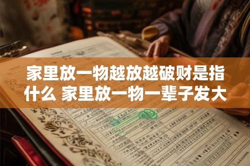 家里放一物越放越破财是指什么 家里放一物一辈子发大财