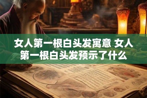 女人第一根白头发寓意 女人第一根白头发预示了什么