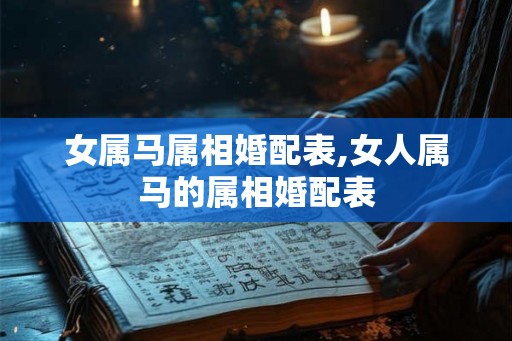 女属马属相婚配表,女人属马的属相婚配表