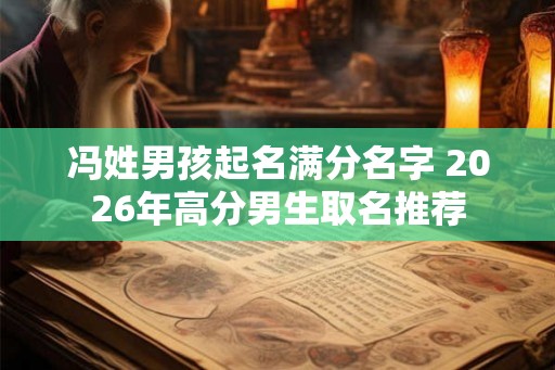 冯姓男孩起名满分名字 2026年高分男生取名推荐