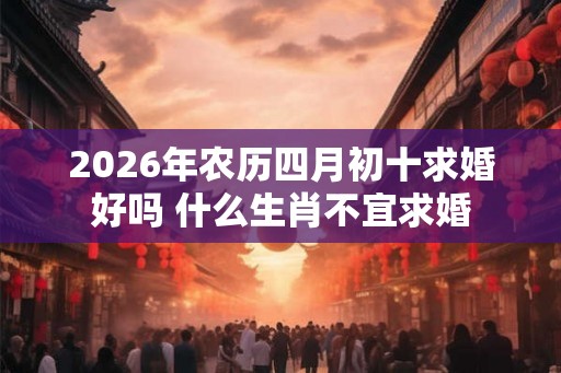 2026年农历四月初十求婚好吗 什么生肖不宜求婚