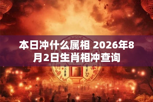 本日冲什么属相 2026年8月2日生肖相冲查询