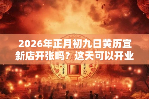 2026年正月初九日黄历宜新店开张吗？这天可以开业吗？