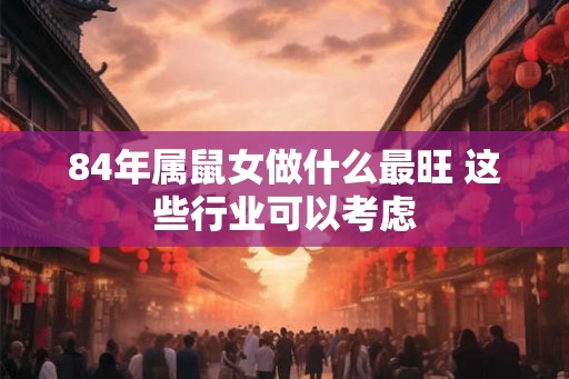 84年属鼠女做什么最旺 这些行业可以考虑 84年属鼠女做什么最旺 这些行业可以考虑