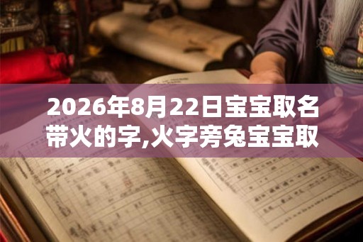 2026年8月22日宝宝取名带火的字,火字旁兔宝宝取名