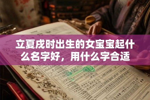 立夏戌时出生的女宝宝起什么名字好，用什么字合适