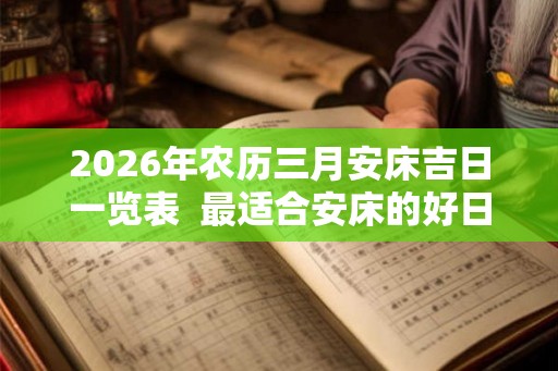 2026年农历三月安床吉日一览表  最适合安床的好日子