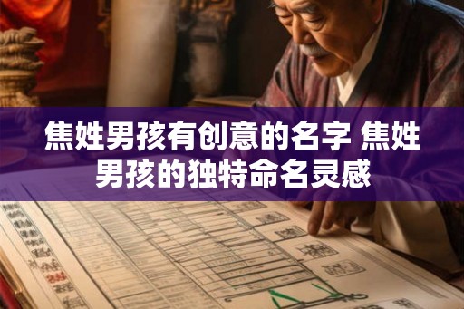 焦姓男孩有创意的名字 焦姓男孩的独特命名灵感