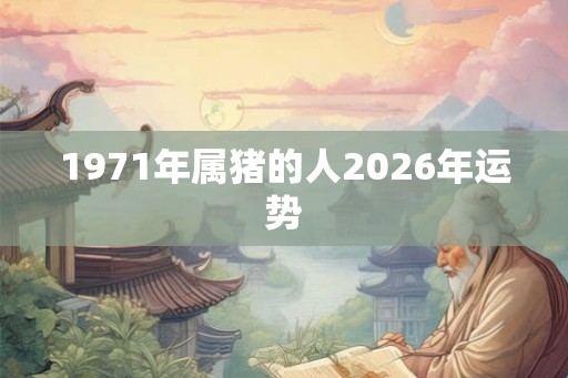 1971年属猪的人2026年运势